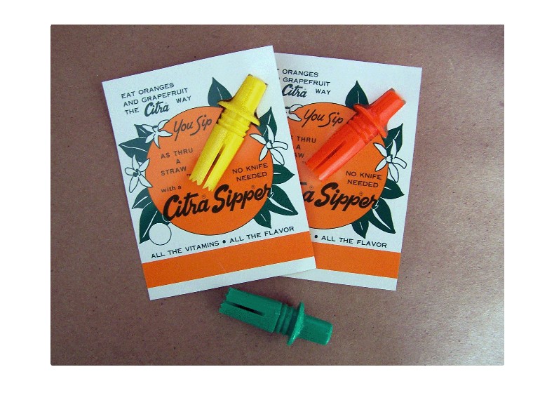 Citra Citrus Sippers - Orange Plastic Straws-citrus, sipper, citra, world's smallest juicer, squeater, reamer, orange straw, plastic